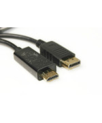 Видео кабель PowerPlant DisplayPort (M) - HDMI (M), 1.4V, 30AWG, 4Kx2K, 1.8м