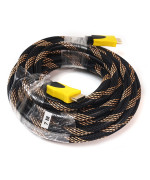 Видео кабель PowerPlant HDMI - HDMI позолоченные коннекторы, 1.3V 7м, Black / Yellow