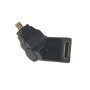 Перехідник PowerPlant HDMI AF - micro HDMI AM 360 градусів, Black