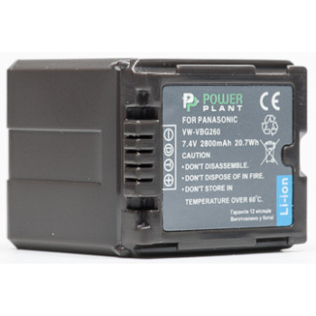 Аккумулятор PowerPlant для Panasonic VW-VBG260 Chip 2800mAh, Black