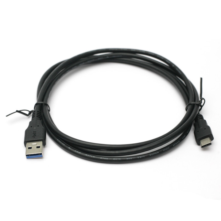 USB Кабель PowerPlant USB 3.0 AM – Type-C 1.5m, Black