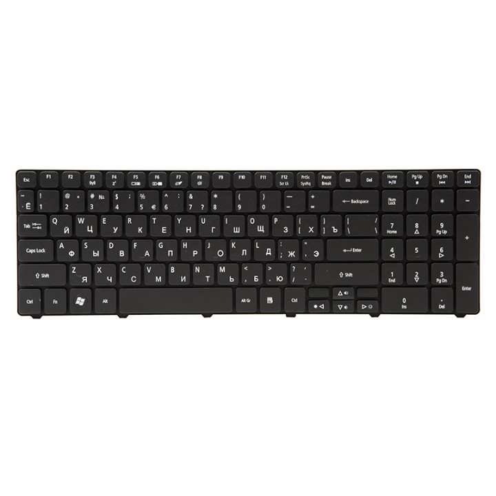 Клавіатура для ноутбука ACER Aspire 5236, eMachines E440, чорний фрейм, Black