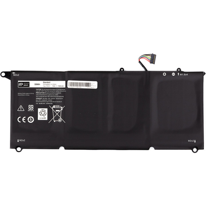 Акумулятори PowerPlant для ноутбуків Dell XPS 13 9360 (PW23Y) 7.6V 7800mAh