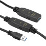 Активный удлинитель PowerPlant USB 3.0 AM – AF, 10 м, Black