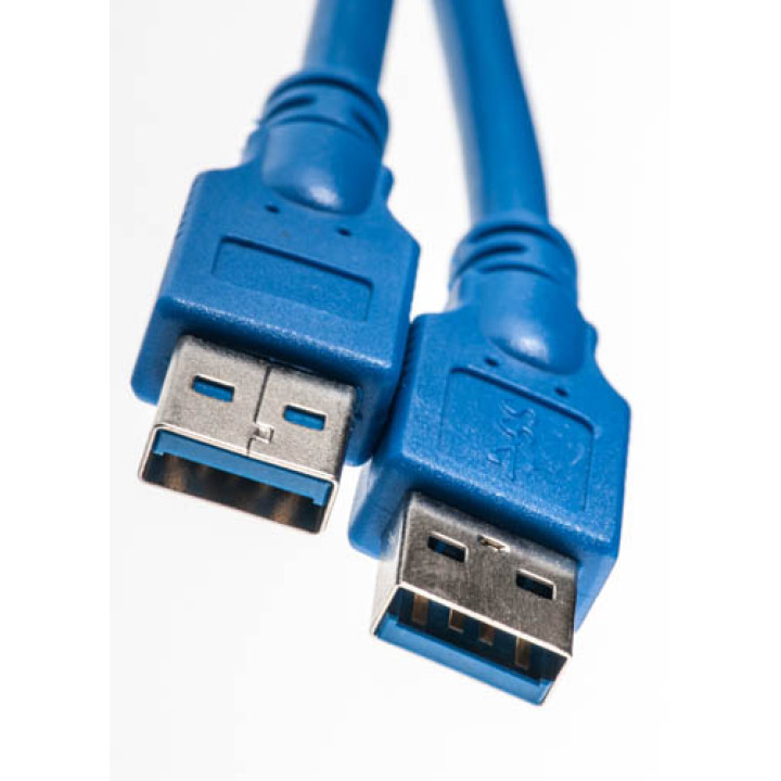 USB Кабель PowerPlant USB 3.0 AM – AM, 1.5м, Blue