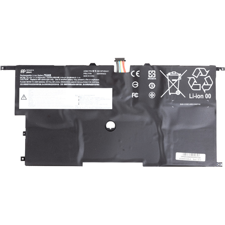 Аккумулятор PowerPlant для ноутбуков LENOVO ThinkPad X1 Carbon Gen3 3rd 2015 (00HW002) 15.4V 3180mAh