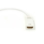 Кабель-переходник PowerPlant HDMI (F) – mini DisplayPort (M), 0.15м, 1.4V, 4K x 2K, White