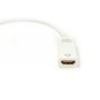 Кабель-перехідник PowerPlant HDMI (F) - mini DisplayPort (M), 0.15м, 1.4V, 4K x 2K, White