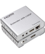 Удлинитель HDMI сигнала PowerPlant HDMI 4K / 30hz, до 100м, через CAT5E / 6, loop-out (HDES12-LOOP)