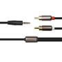 Аудио кабель PowerPlant 3.5мм Stereo Plug - 2*RCA, 1.5 м