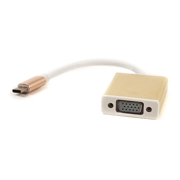 USB Кабель PowerPlant USB Type-C - VGA, 15cm, White