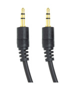 Аудио кабель PowerPlant 3.5 мм M-M 1.5м, Black