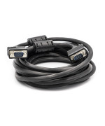 Видео кабель PowerPlant VGA-VGA Double ferrites 5м, Black