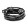 Відео кабель PowerPlant VGA-VGA Double ferrites 5м, Black