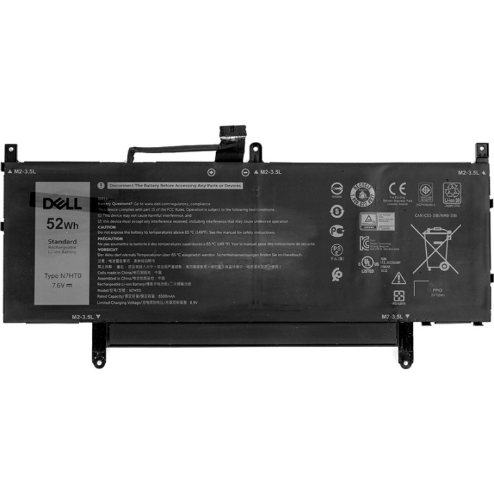 Акумулятор для ноутбуків DELL Latitude 9510 (N7HT0) 7.6V 6500mAh (original)