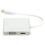 Перехідник PowerPlant USB 3.0 - HDMI, DVI, VGA, RJ45 Gigabit Ethernet, White