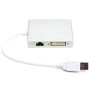Переходник PowerPlant USB 3.0 – HDMI, DVI, VGA, RJ45 Gigabit Ethernet, White