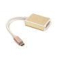 USB Кабель PowerPlant USB Type-C - VGA, 15cm, White