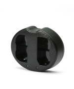 Зарядний пристрій PowerPlant для Dual Canon NB-12L для двох акумуляторів, Black