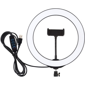 Кільцева USB LED лампа Puluz PU397 10.2", Black