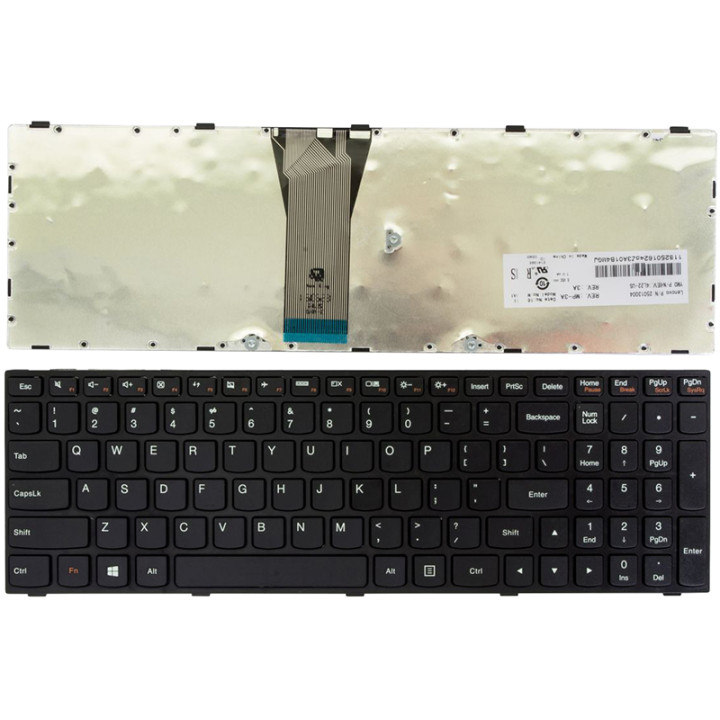 Клавиатура для ноутбука IBM/LENOVO B50-30, IdeaPad Z50-70 черный фрейм, Black