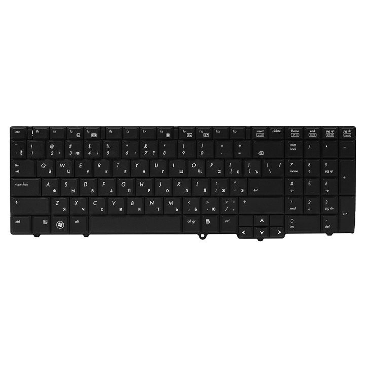 Клавіатура для ноутбука HP 6540B, 6545B, 6550B чорний фрейм, Black