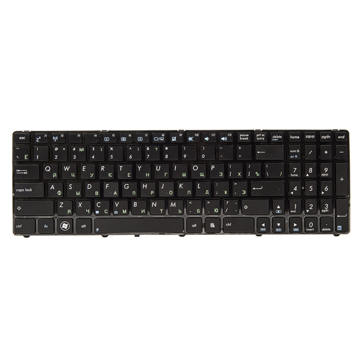 Клавіатура для ноутбука ASUS K52, K52J, K52JK чорний фрейм, Black