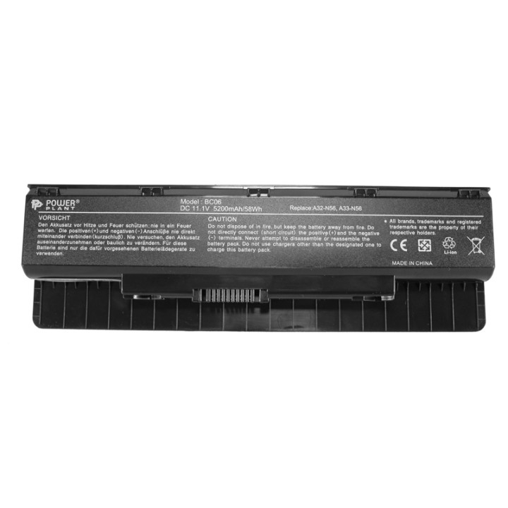 Аккумулятор PowerPlant A32-N56 для ноутбуков ASUS N46 11.1V 5200mAh
