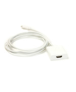 Відео кабель PowerPlant HDMI female - USB Type-C 1.8м, White