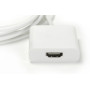Видео кабель PowerPlant HDMI female - USB Type-C 1.8м, White