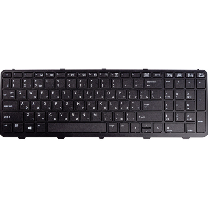 Клавіатура для ноутбука HP Probook 450, 450 G1, 455 чорний фрейм, Black