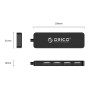 USB-хаб ORICO USB 2.0 4 порта (FL01-BK-BP) 