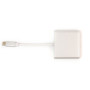 Кабель-переходник PowerPlant USB Type-C - HDMI/USB Multiport Adapter для MacBook 12, 0.15м, White