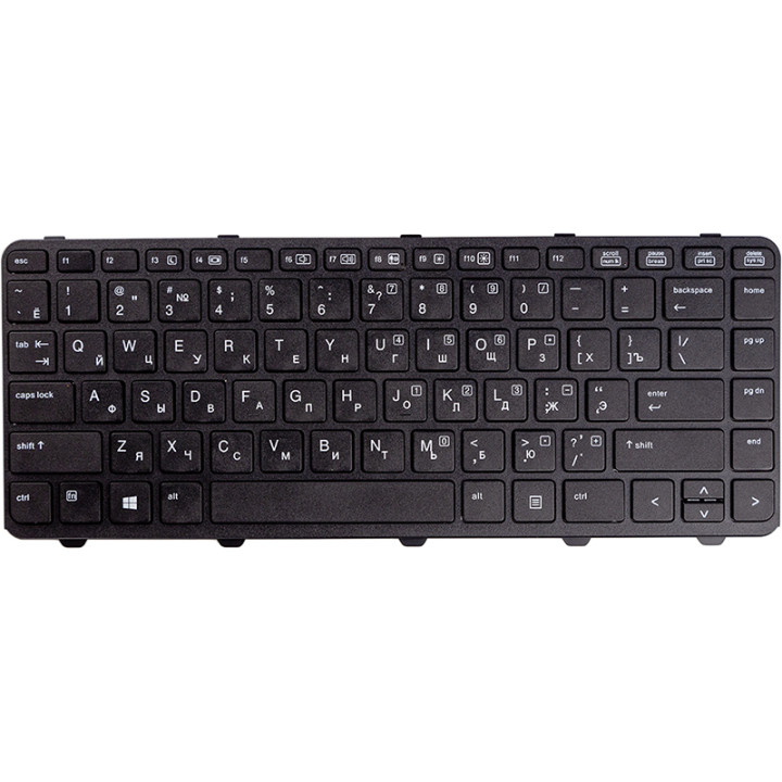 Клавіатура для ноутбука HP ProBook 430 G2, 440 G1, 630 G2 чорний фрейм, Black
