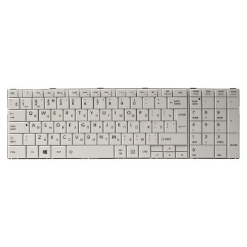 Клавиатура для ноутбука TOSHIBA Satellite C850, C870 белый фрейм, White