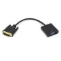 Кабель-переходник PowerPlant DVI-D Dual Link (M) - VGA (F) 0.15 м, Black