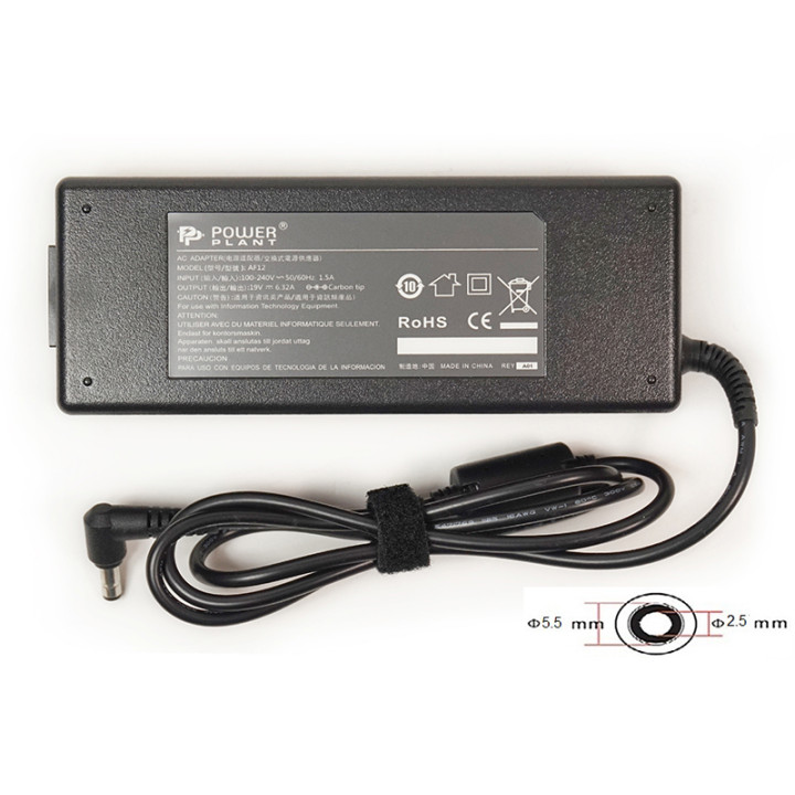 Блок питания PowerPlant  для ноутбука ASUS 220V 19V 120W 6.32A 5.5 х 2.5