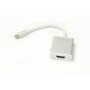 Кабель-перехідник PowerPlant HDMI female - USB Type-C, 0.15м