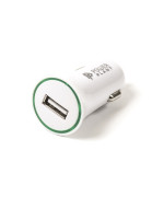 Автомобільний зарядний USB-пристрій PowerPlant 2.1A, White