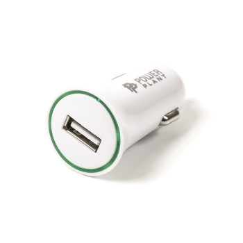 Автомобільний зарядний USB-пристрій PowerPlant 2.1A, White
