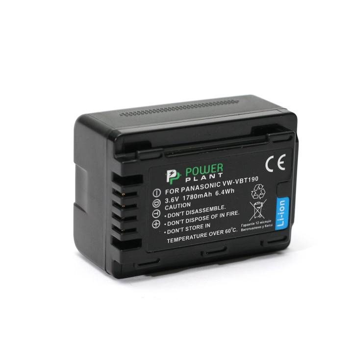 Аккумулятор PowerPlant для Panasonic VW-VBT190 1780mAh