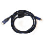 Відео кабель PowerPlant HDMI - HDMI позолочені конектори 1.4V 1.5м, Black