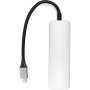 Переходник PowerPlant USB Type-C - 3*USB 3.0 Ports + TF/SD Card Reader, Gray