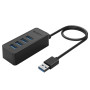 USB-хаб ORICO USB 3.0 4 порти (W5P-U3-100-BK-PR)