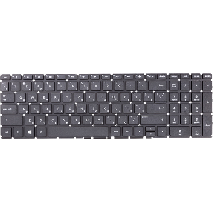 Клавиатура для ноутбука HP 250 G4, 255 G4, 256 G4 черный фрейм, Black