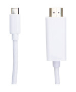 Видео кабель PowerPlant HDMI male - USB Type-C, 1.8м