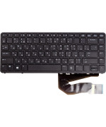 Клавіатура для ноутбука HP EliteBook 840 G1, 850 G1 чорний фрейм, Black