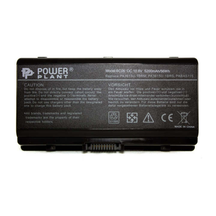 Акумулятор PowerPlant PA3615U-1BRS для ноутбуків TOSHIBA Equium L40 10.8V 5200mAh