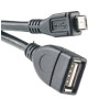 USB Кабель PowerPlant OTG USB 2.0 AF - Micro, 0.1м, Black