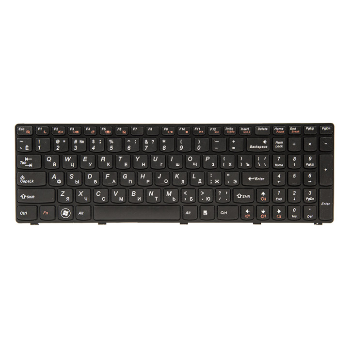 Клавиатура для ноутбука IBM/LENOVO G580, N580 черный фрейм, Black